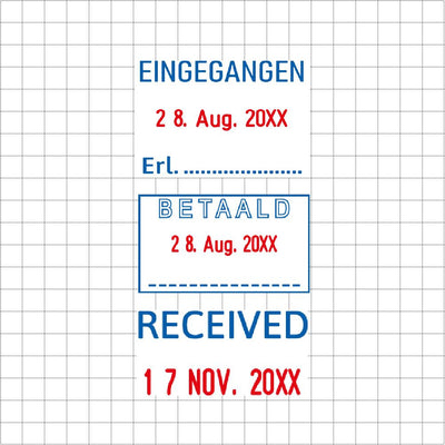 Datumstempel mit Standardtext