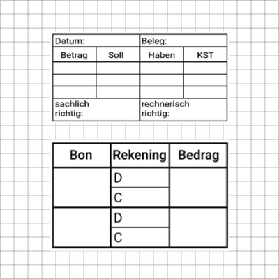 Kontierungsstempel ohne Datum - mit Standardtexten