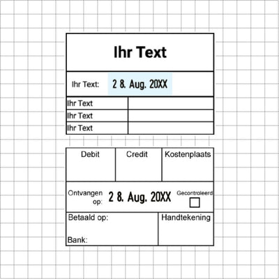 Kontierungsstempel mit Datum